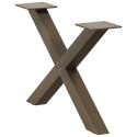 VidaXL Nogi do stolika kawowego litery X 2 szt. naturalna 50x(30-31)cm