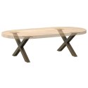 VidaXL Nogi do stolika kawowego litery X 2 szt. naturalna 50x(30-31)cm