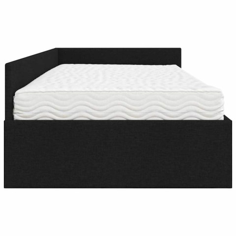 VidaXL Rama Łóżka Narożnego z Materacem 2 szt. Czarny 100 x 200 cm