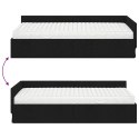VidaXL Rama Łóżka Narożnego z Materacem 2 szt. Czarny 100 x 200 cm