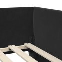 RAMA ŁÓŻKA NAROŻNEGO Z MATERACEM 2 SZT. CZARNY 100 X 200 CM