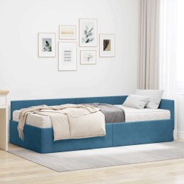 VidaXL Rama Łóżka Narożnego z Materacem 2 szt. Niebieski 100 x 200 cm