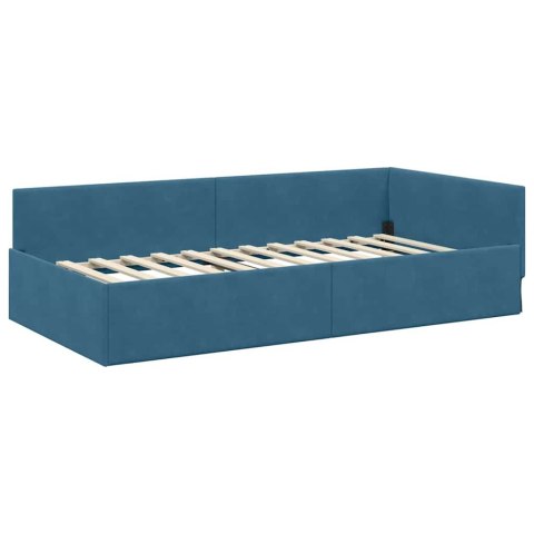 VidaXL Rama Łóżka Narożnego z Materacem 2 szt. Niebieski 100 x 200 cm