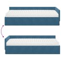 VidaXL Rama Łóżka Narożnego z Materacem 2 szt. Niebieski 100 x 200 cm