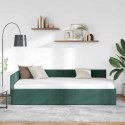 VidaXL Rama łóżka narożnego Ciemna zieleń 100 x 200 cm Aksamit