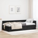VidaXL Rama łóżka narożnego Czarny 100 x 200 cm Aksamit