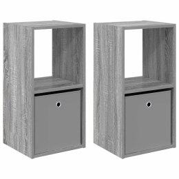 VidaXL Stolik nocny 2 szt. Szary Sonoma 35 x 32 x 68,5 cm