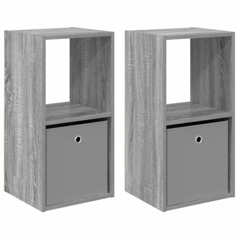 VidaXL Stolik nocny 2 szt. Szary Sonoma 35 x 32 x 68,5 cm
