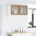 VidaXL Szafka wisząca Dąb rzemieślniczy i biały 80 x 31 x 40 cm