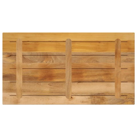 VidaXL Blat do stołu, 120x70x2,5 cm, prostokątny, surowe drewno mango