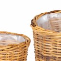 KOSZ NA ROŚLINY GENDT 2 SZT. NATURALNY BRĄZ RATTAN KUBU
