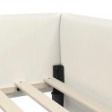 VidaXL Rama Łóżka Narożnego z Materacem 2 szt. Kremowy 100 x 200 cm