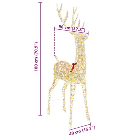 3D RENIFER 250 LED CIEPŁA BIEL 96 X 40 X 180 CM PET