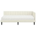 VidaXL Rama Łóżka Narożnego z Materacem 2 szt. Kremowy 100 x 200 cm