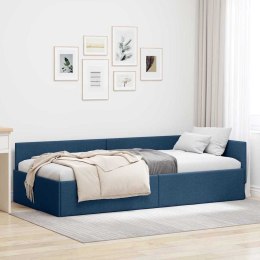 VidaXL Rama łóżka narożnego Niebieski 80 x 200 cm tkanina
