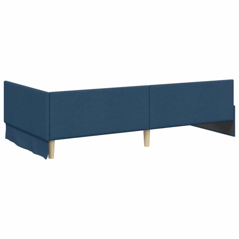 VidaXL Rama łóżka narożnego Niebieski 80 x 200 cm tkanina