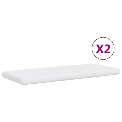 VidaXL Sofa rozsuwana z materacami, niebieska, 80x200 cm, aksamit