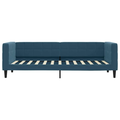 SOFA ROZSUWANA Z SZUFLADAMI, NIEBIESKA, 80X200 CM, AKSAMIT