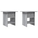 STOLIK NOCNY 2 SZT. SZARY SONOMA 41 X 40 X 45 CM