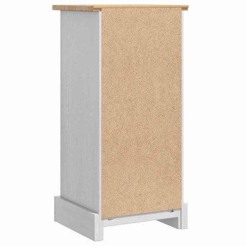 VidaXL Stolik nocny CORONA Biały 35 x 32,5 x 74 cm Lite drewno sosnowe