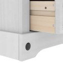 VidaXL Stolik nocny CORONA Biały 35 x 32,5 x 74 cm Lite drewno sosnowe