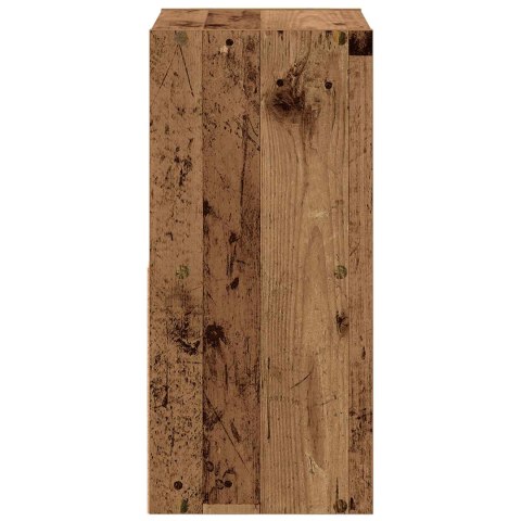 VidaXL Stolik nocny Stare drewno 35 x 32 x 68,5 cm Drewno inżynieryjne