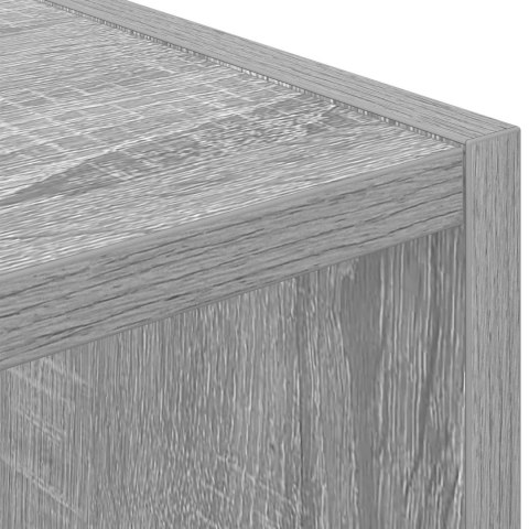 STOLIK NOCNY SZARY SONOMA 35 X 32 X 68,5 CM DREWNO INŻYNIERYJNE