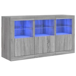 VidaXL Szafka z oświetleniem LED, szary dąb sonoma, 123x37x67 cm