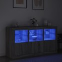 VidaXL Szafka z oświetleniem LED, szary dąb sonoma, 123x37x67 cm