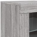 VidaXL Szafka z oświetleniem LED, szary dąb sonoma, 123x37x67 cm