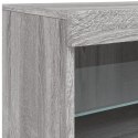 VidaXL Szafka z oświetleniem LED, szary dąb sonoma, 123x37x67 cm