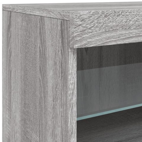 VidaXL Szafka z oświetleniem LED, szary dąb sonoma, 123x37x67 cm