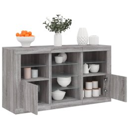 VidaXL Szafka z oświetleniem LED, szary dąb sonoma, 123x37x67 cm