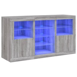 VidaXL Szafka z oświetleniem LED, szary dąb sonoma, 123x37x67 cm