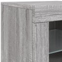 VidaXL Szafka z oświetleniem LED, szary dąb sonoma, 123x37x67 cm