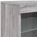 VidaXL Szafka z oświetleniem LED, szary dąb sonoma, 123x37x67 cm