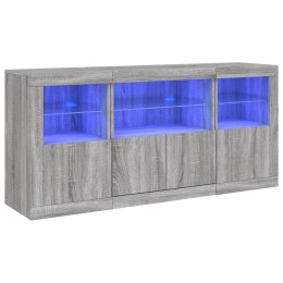 VidaXL Szafka z oświetleniem LED, szary dąb sonoma, 142,5x37x67 cm