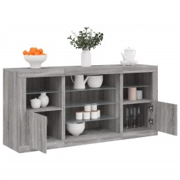 VidaXL Szafka z oświetleniem LED, szary dąb sonoma, 142,5x37x67 cm