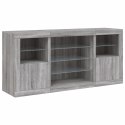 VidaXL Szafka z oświetleniem LED, szary dąb sonoma, 142,5x37x67 cm