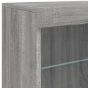 VidaXL Szafka z oświetleniem LED, szary dąb sonoma, 142,5x37x67 cm