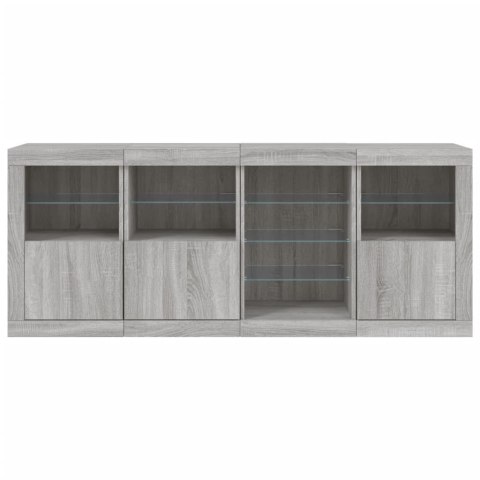 VidaXL Szafka z oświetleniem LED, szary dąb sonoma, 164x37x67 cm