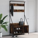 WIESZAK NA UBRANIA Z MIEJSCEM NA BUTY, CIEMNY DĄB 100X41X184 CM