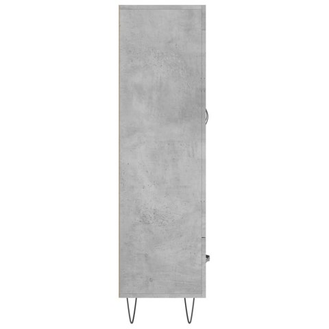 VidaXL Wysoka szafka, szarość betonu, 69,5x31x115 cm
