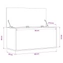 SKRZYNIA 100X42X46 CM SZARY DĄB SONOMA KUFER BOX SIŁOWNIK GAZOWY SCHOWEK ŁAWA