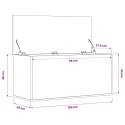 SKRZYNIA 100X42X46CM PRZYDYMIONY DĄB KUFER BOX SIŁOWNIK GAZOWY PRZECHOWYWANIE