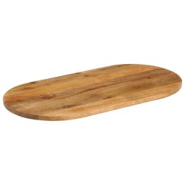 VidaXL Blat stołu, 80x40x2,5 cm, owalny, lite drewno mango