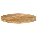 VidaXL Blat stołu, Ø 50x2,5 cm, okrągły, surowe lite drewno mango