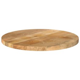 VidaXL Blat stołu, Ø 50x2,5 cm, okrągły, surowe lite drewno mango