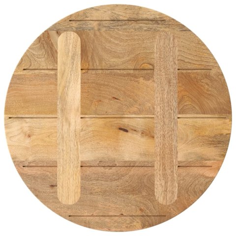 VidaXL Blat stołu, Ø 50x2,5 cm, okrągły, surowe lite drewno mango