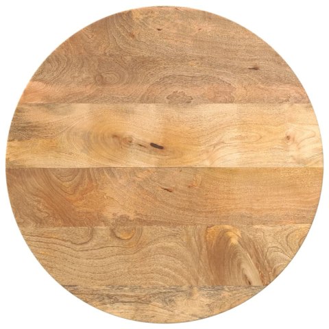 VidaXL Blat stołu, Ø 50x3,8 cm, okrągły, surowe lite drewno mango